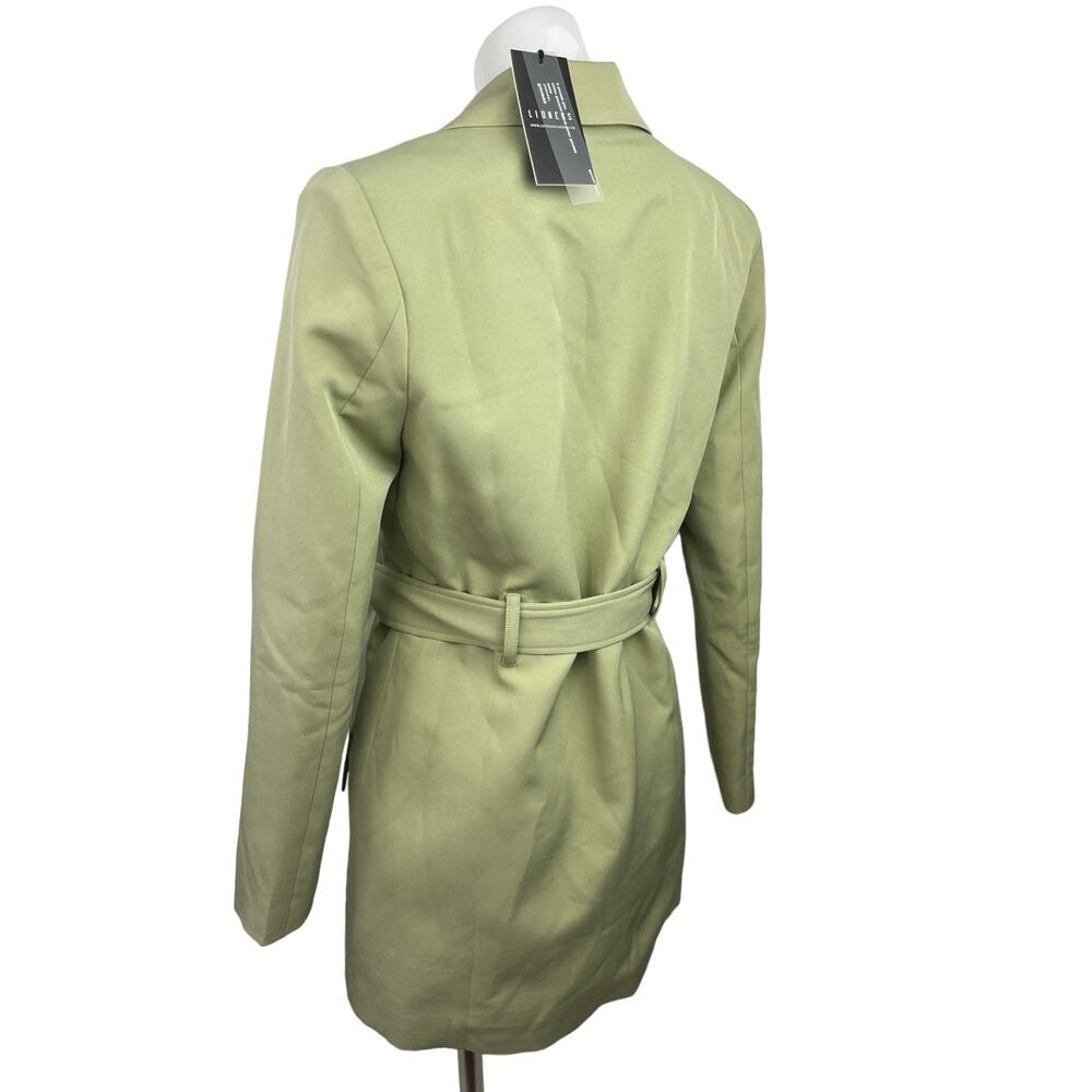 NEW Lioness Steinway Green Belted Tailored Collar Jacket Mini Blazer Dress Sz XS - Picture 8 of 15